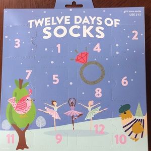 12 Days Of Socks Advent Calendar Girls Crew 2T-5T